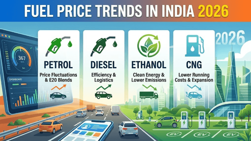 Fuel Price Trends in India 2026: Petrol, Diesel, Ethanol & CNG Cost Comparison