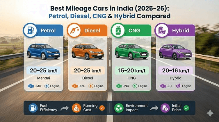 Best Mileage Cars in India (2025–26)